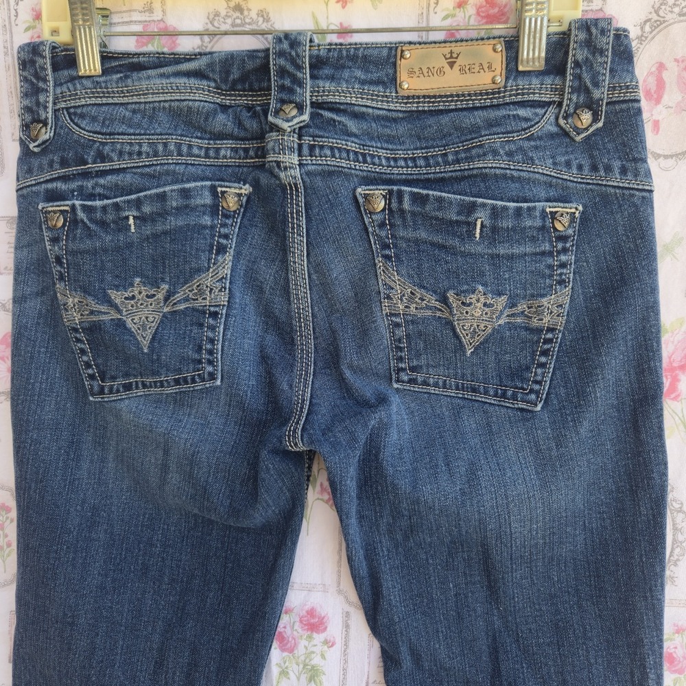 Sang Real Women's‎ Only the Chosen Low Rise Boot Cut Blue Jeans Size 31 Slim